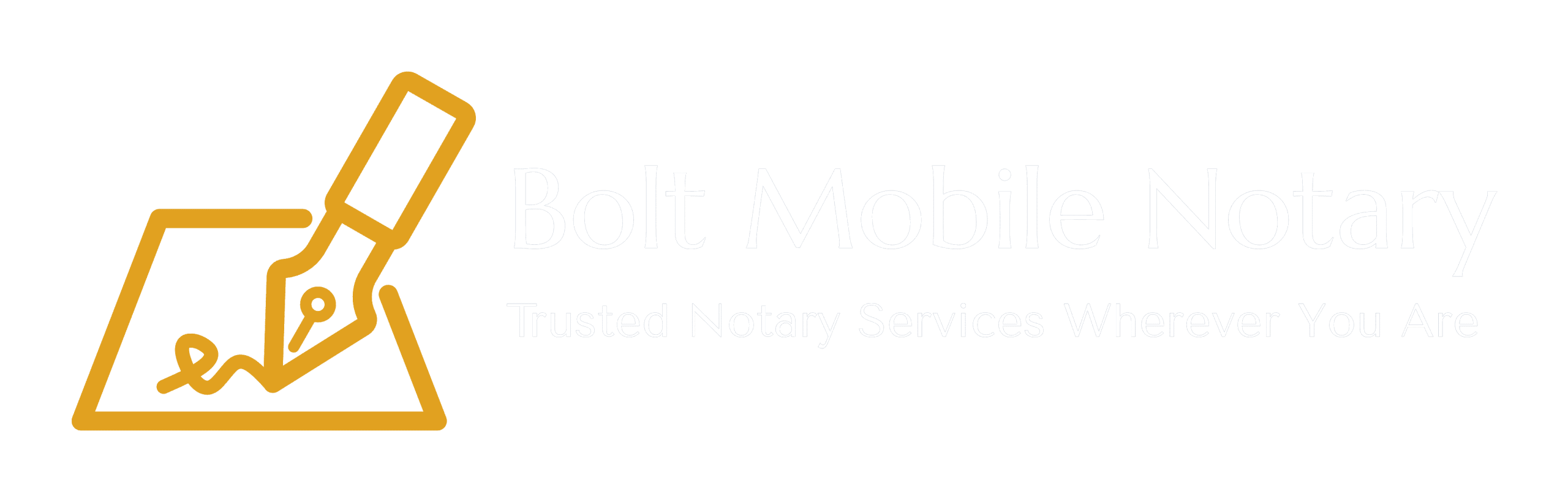 Bolt Mobile Notary Footer Logo White